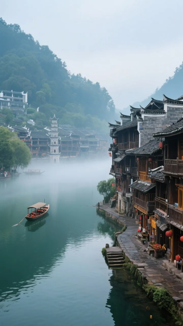 烟雨沱江边_邂逅4年湘西慢时光_1_十指紧扣_湖南凤凰-来自52tours 我爱旅游网